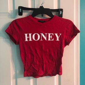 Cropped t shirt Honey